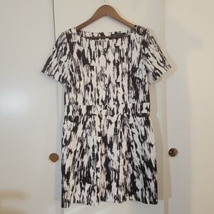French Connection Monochrome Abstract Mini Dress